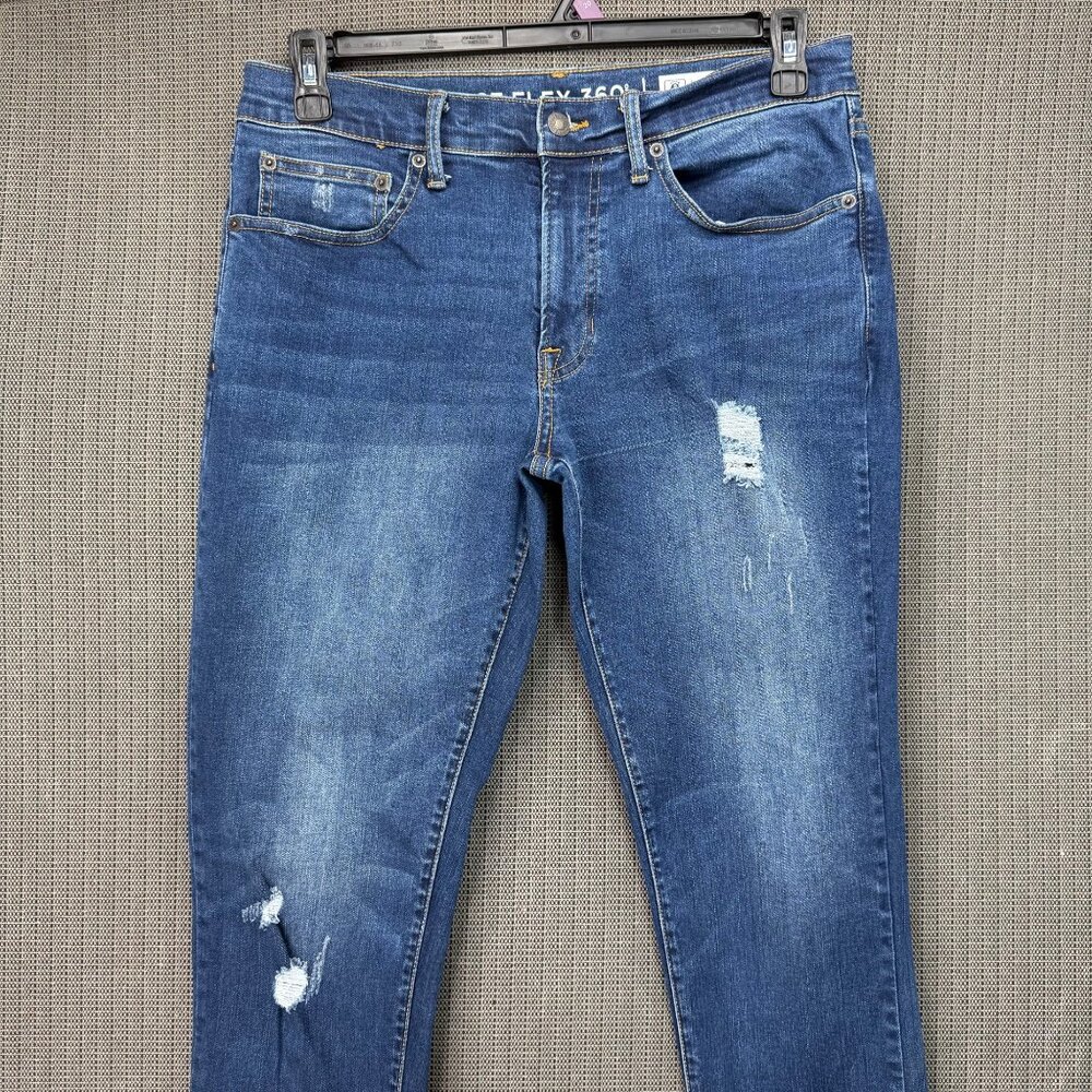 Arizona Jeans Advance Flex 360 Slim Mens Size 31x32 Blue Distressed Jeans - Picture 10 of 11